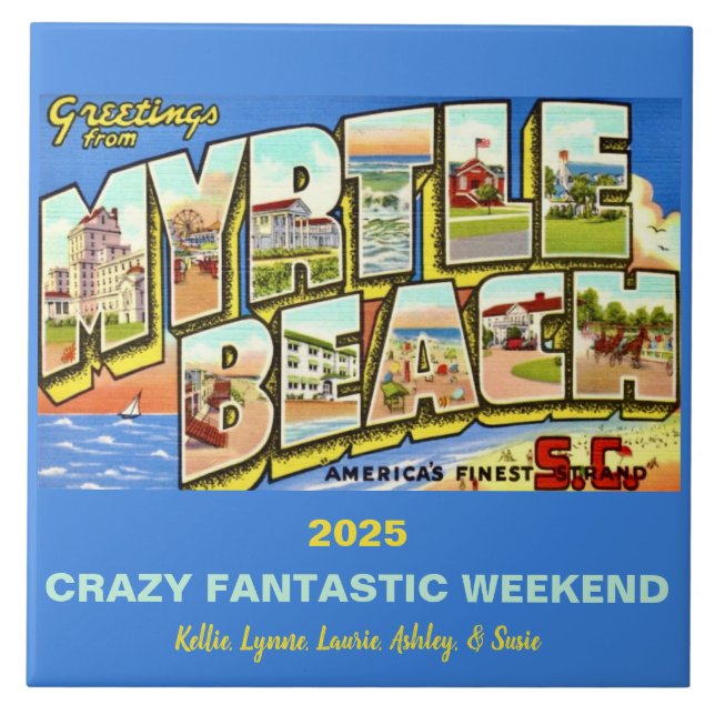 Myrtle Beach South Carolina Memory Tile Fliese (Vorderseite)