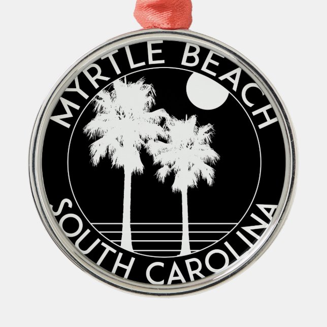 Myrtle Beach South Carolina Ornament Aus Metall (Vorne)