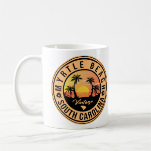 Myrtle Beach South Carolina Retro Sunset Souvenir Kaffeetasse