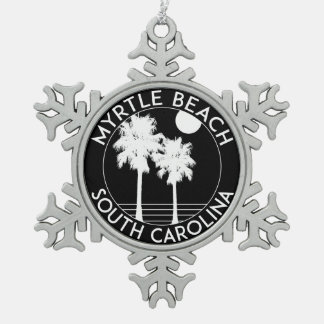 Myrtle Beach South Carolina Schneeflocken Zinn-Ornament