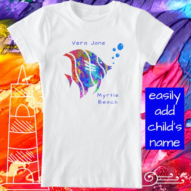 Myrtle Beach South Carolina Sunfish mit Namen T-Shirt (Von Creator hochgeladen)