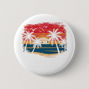 Myrtle Beach South Carolina Surfer Palmbaum Button