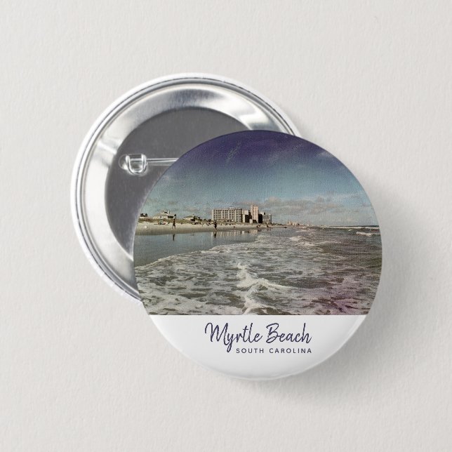Myrtle Beach South Carolina Vintag Button (Vorne & Hinten)