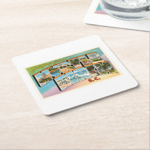 Myrtle Beach South Carolina Vintage Postkarte Sc Rechteckiger Pappuntersetzer