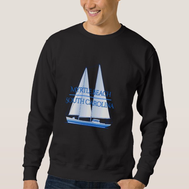 Myrtle Beach South Carolina Wasserboot Sweatshirt (Vorderseite)
