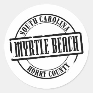 Myrtle Beach Titel Runder Aufkleber