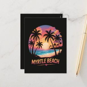 Myrtle Beach Urlaub Surfer Feiertagspostkarte