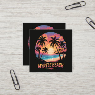 Myrtle Beach Urlaub Surfer Quadratische Visitenkarte