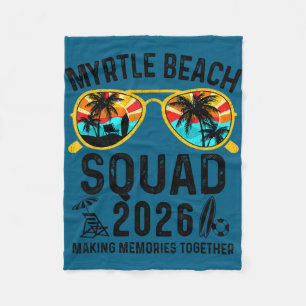 Myrtle Beach-Urlaubstrupp 2026 passende Familie Fleecedecke