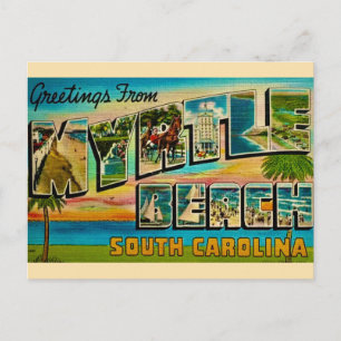 Myrtle Beach Vintag Gruß Postkarte