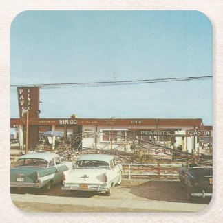 Myrtle Beach, Vintage Aussicht Rechteckiger Pappuntersetzer