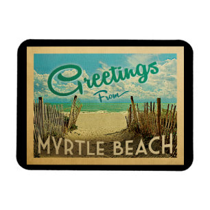 Myrtle Beach Vintage Travel Magnet