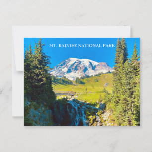 Myrtle Falls- Mount Rainier Postkarte