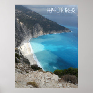 Myrtos Beach Griechisch Kefalonia Island Griechenl Poster