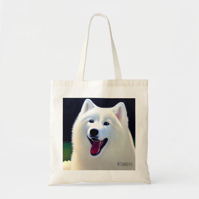 MySamoyed Personalisierte Geschenkidee Niedlich Sa Tragetasche (Vorne)