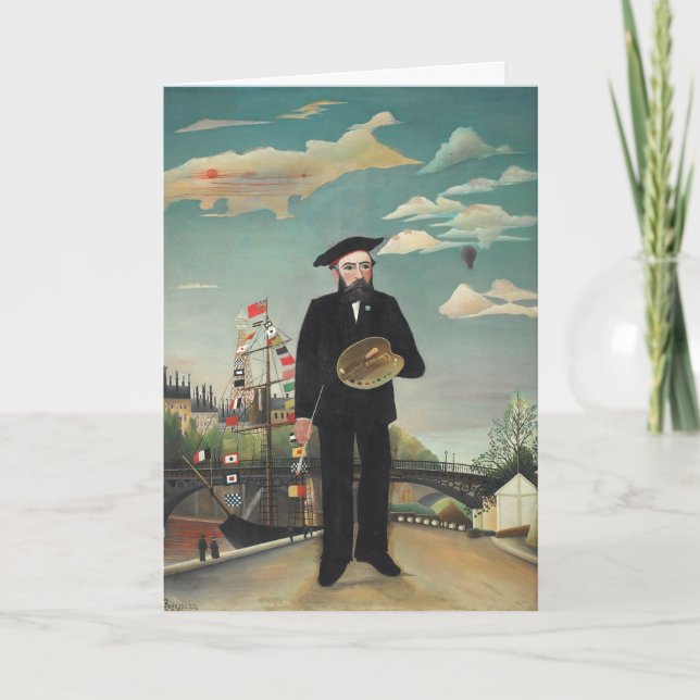 Myself: Portrait – Landscape, Henri Rousseau 1890 Karte (Vorderseite)