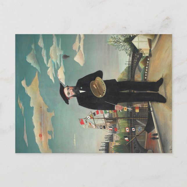 Myself: Portrait – Landscape, Henri Rousseau 1890 Postkarte (Vorderseite)