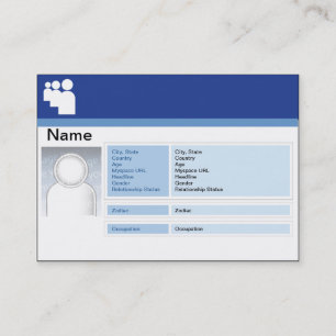 Myspace Dunkelheit - mollig Visitenkarte