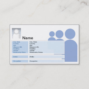 Myspace - Geschäft Telefonnummerkarte