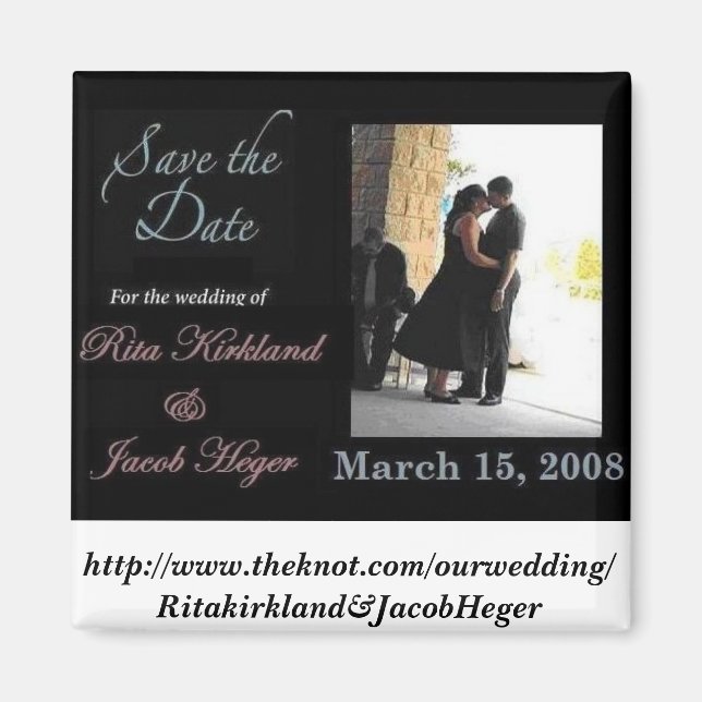 myspace magnet, http://www.theknot.com/ourweddi... magnet (Vorne)