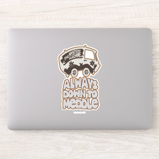 Mysteriemaschine "Immer bis zur Mitte" Aufkleber (Computer)