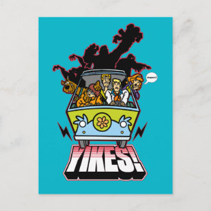 Mysteriemaschine "Yikes"! grafisch Postkarte