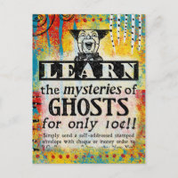 Mysterien der Ghosts Postcard - Funny Vintage Ad