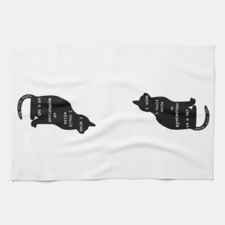 Mysteriös wie ein Cat Edgar Allan Poe Zitat Geschirrtuch