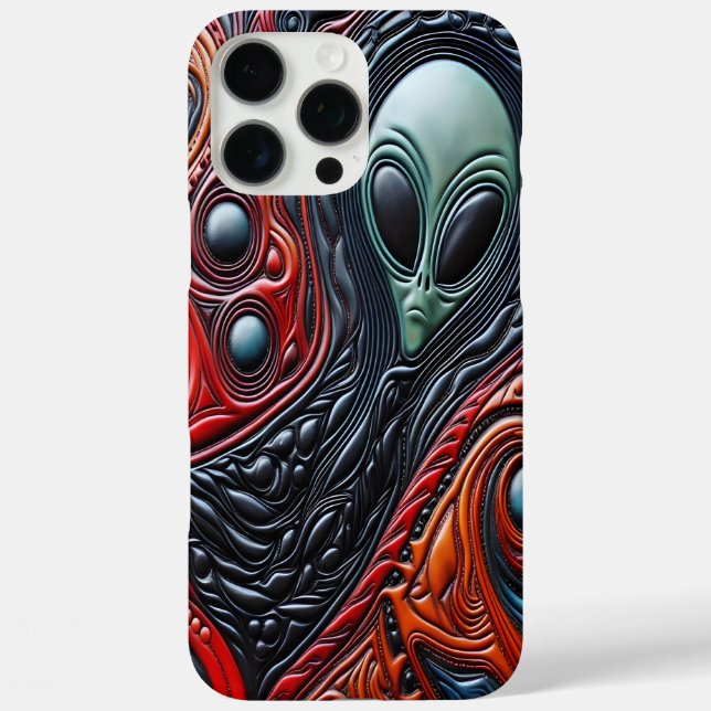 Mysteriöse Alien im dynamischen kosmischen Swirl Case-Mate iPhone Hülle (Rückseite)