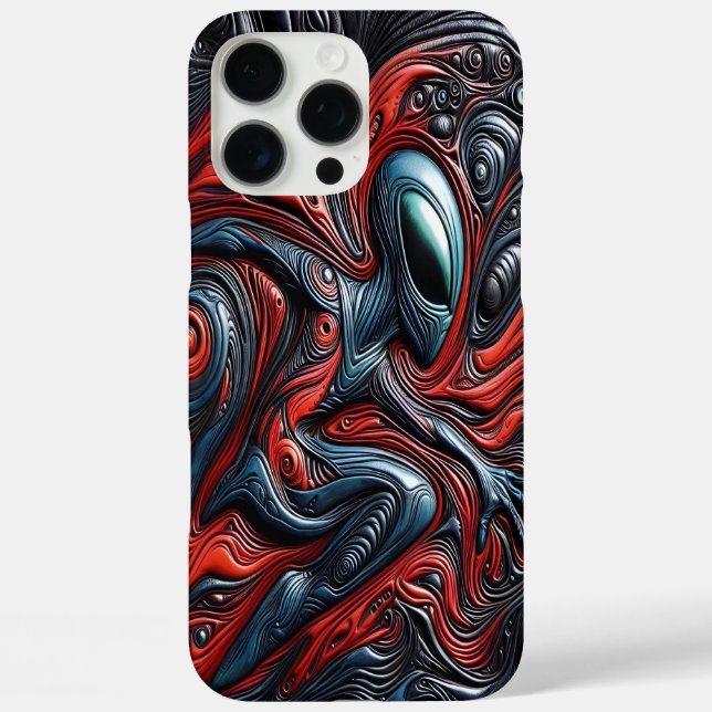 Mysteriöse Alien im vid-kosmischen Swirl Case-Mate iPhone Hülle (Rückseite)