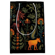 Mysteriöse Fantasy-Tiere auf schwarz