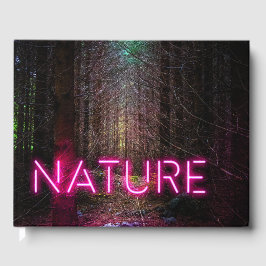 Mysteriöse Fichtenwälder Natur Neon magenta Zeiche Gästebuch