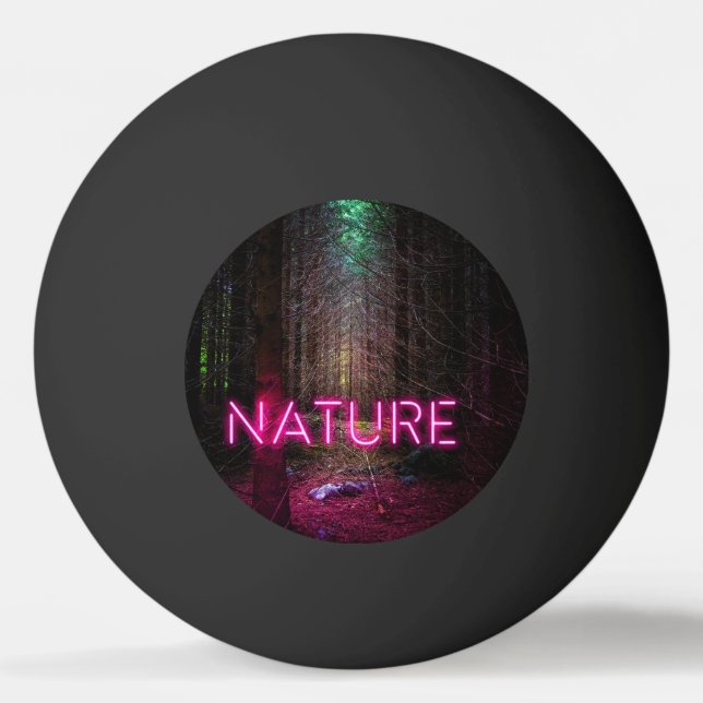 Mysteriöse Fichtenwälder Natur Neon magenta Zeiche Tischtennisball (Vorderseite)