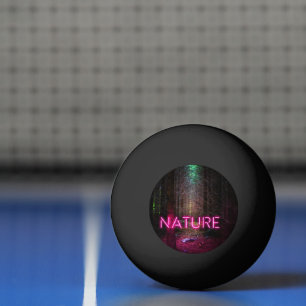 Mysteriöse Fichtenwälder Natur Neon magenta Zeiche Tischtennisball