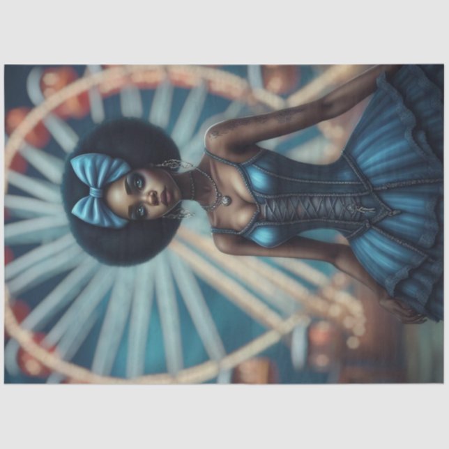 Mysteriöse Frau im Karneval - Enttäuschung Seidenpapier (Vorderseite)