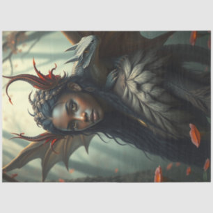 Mysteriöse Gothic Dragon Fairy Seidenpapier