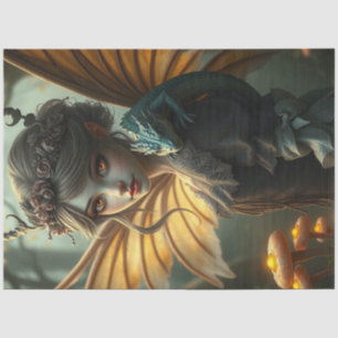 Mysteriöse Gothic Dragon Fairy Seidenpapier