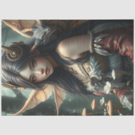 Mysteriöse Gothic Dragon Fairy Seidenpapier