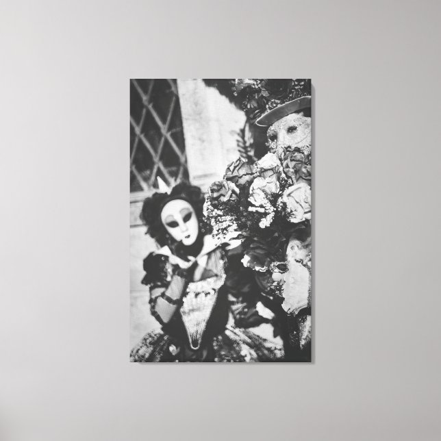 Mysteriöse Karnevalmasken in Venedig, Italien Leinwanddruck (Vorderseite)