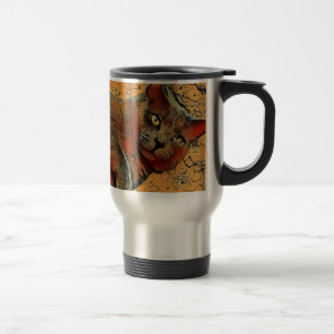 Mysteriöse Katze Reisebecher