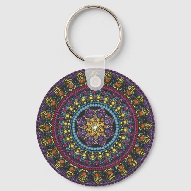 Mysteriöse Mandala Schlüsselanhänger (Vorderseite)
