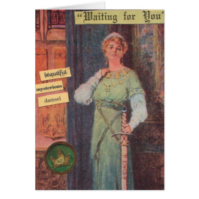 Mysteriöse mittelalterliche Frauen-leere Karte (Vorne)