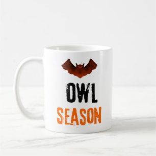 Mysteriöse Owl Season Spooky Vibes Kaffeetasse