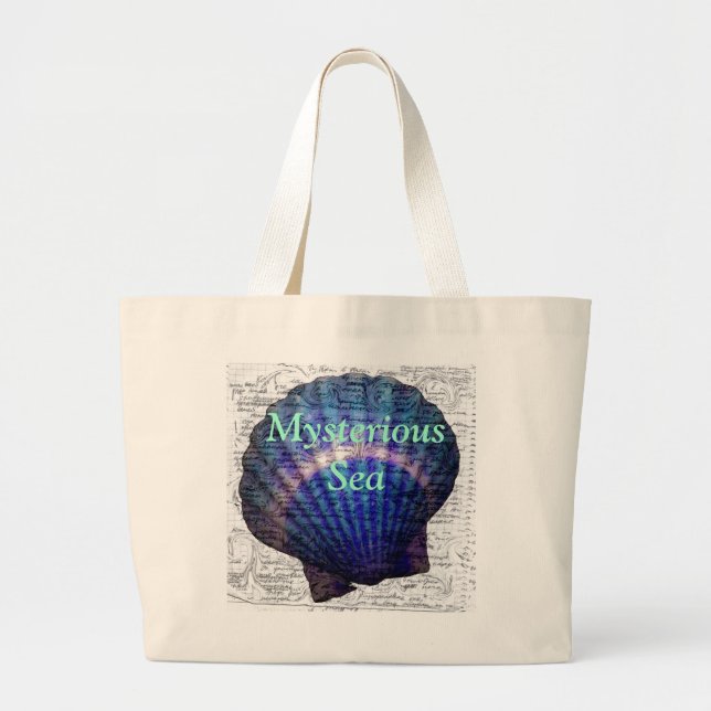 Mysteriöse Seebacke mit Muschel Jumbo Stoffbeutel (Vorne)