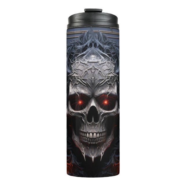 Mysteriöse Wrap des Metallschädels | Gothic Skull Thermosbecher (Vorderseite)