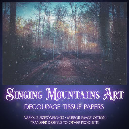 Mysteriöser Ätherischer verzauberter Wald Seidenpapier