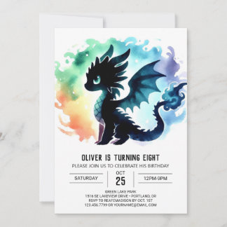 Mysteriöser Drache zum Geburtstag Einladung