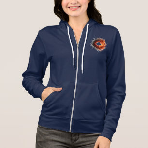 Mysteriöser Hexenmeister aus dem Inferno-Zip-Hoodi Hoodie