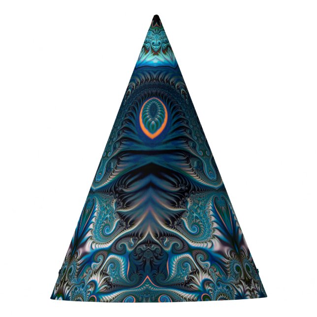 Mysteriöser Space Mandala All Seeing Eye Wizard  Partyhütchen (Vorderseite)