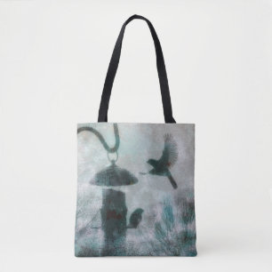 Mysteriöser Vogelflug zur Feeder-Tasche